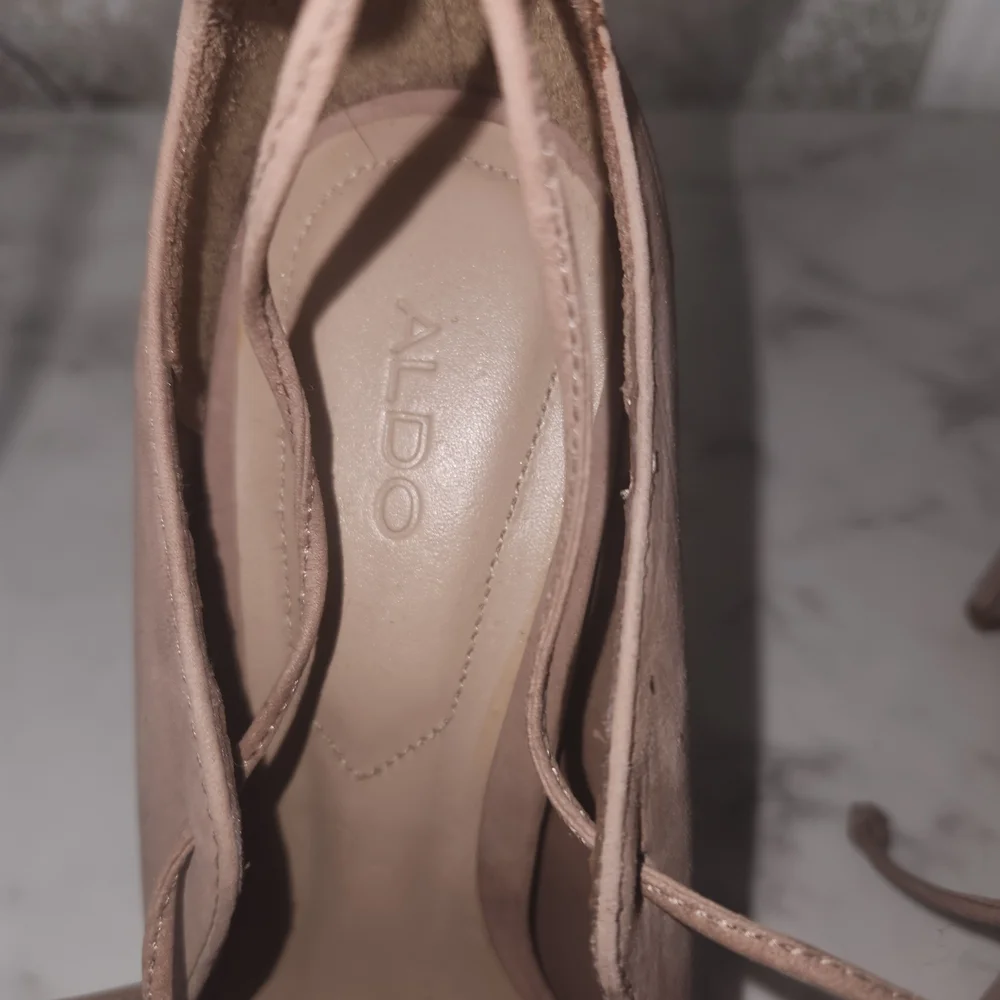 Aldo Women's Beige Lace-Up Heels - Picture 3 of 6